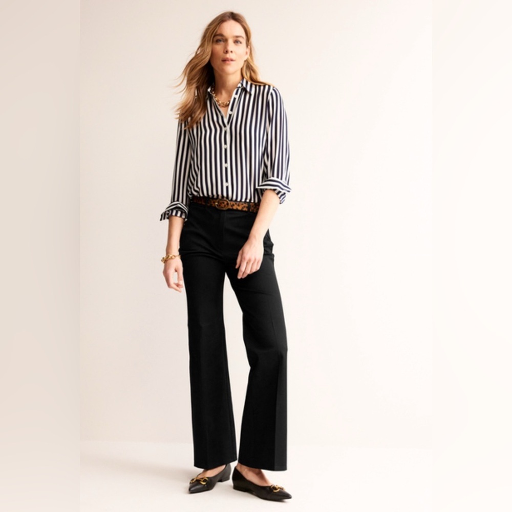 BODEN Brompton Bi-Stretch Trousers Sz 6P Black